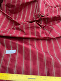 Designer Quality Silk Taffeta Stripes - RED/ GOLD!!!